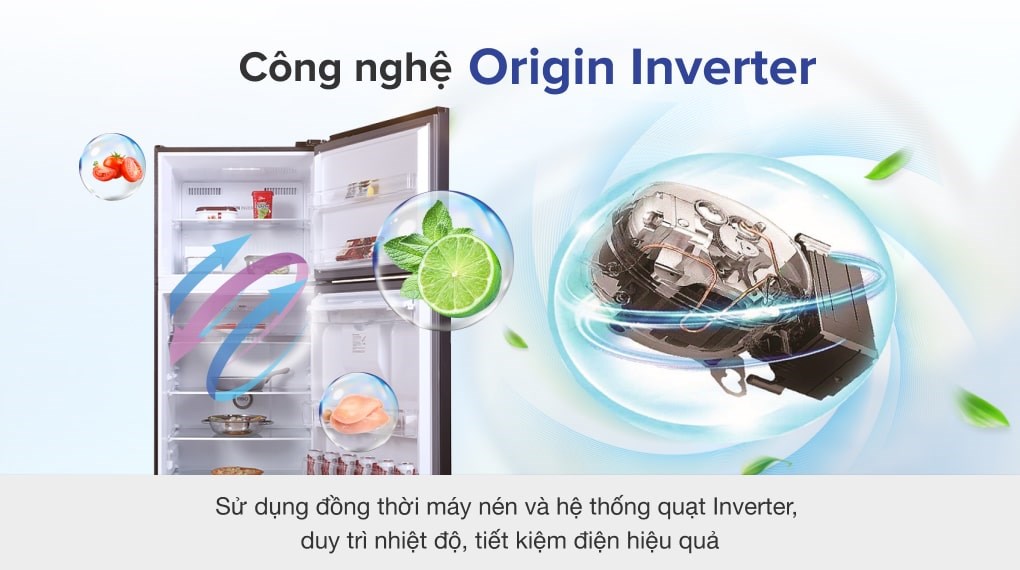 Tủ Lạnh Toshiba Inverter 407 Lít GR-RT535WE-PMV(06)-MG - công nghệ tiết kiệm điện